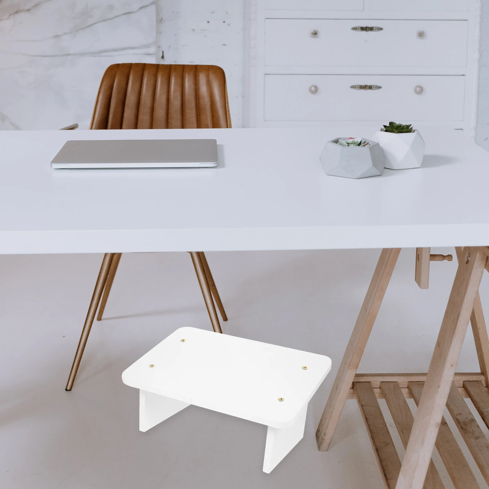 

Foot Stool Anti Fatigue Resting Step Small Desk Bathroom Wood Placing Office Ergonomic Design Durability