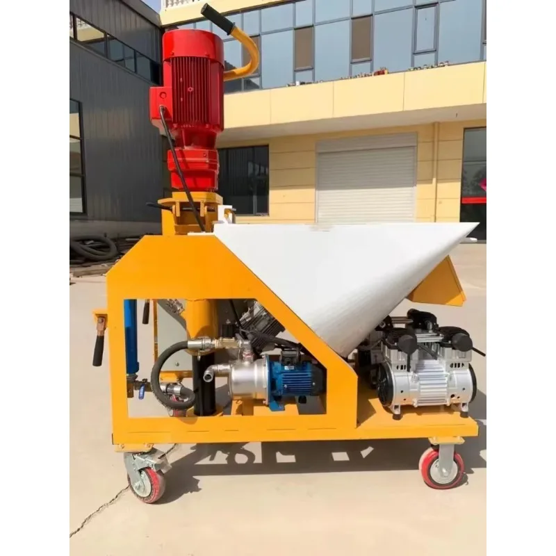 Gypsum Plastering Auto Mortar Sprayer 380V 5.5KW 115L Hopper 30L/min for Wall Cement Lime Plaster Masonry Mortar Customized