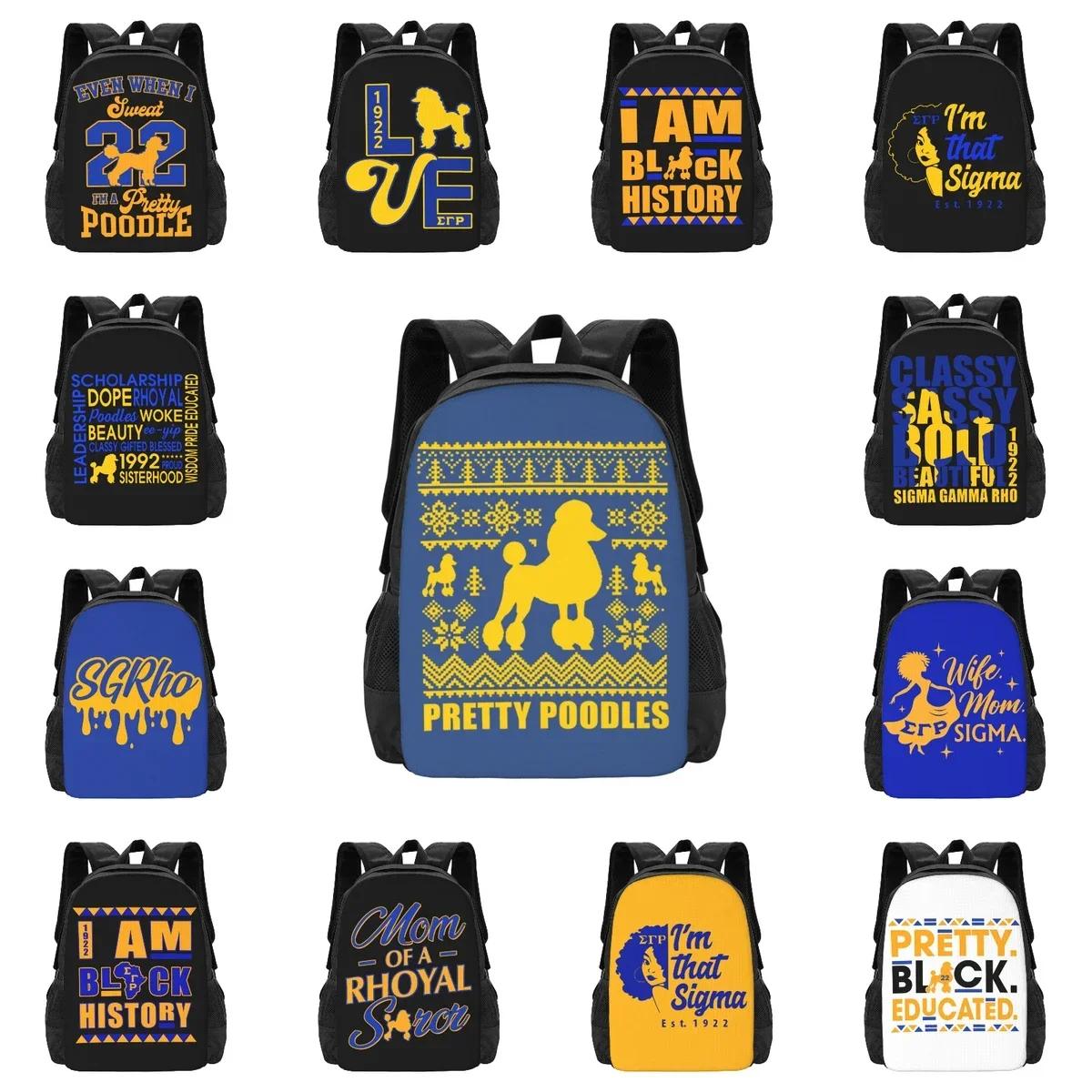 Mochila para laptop de viagem Sigma SGR Gamma Rho, bolsa para computador escolar de negócios, presente para homens e mulheres