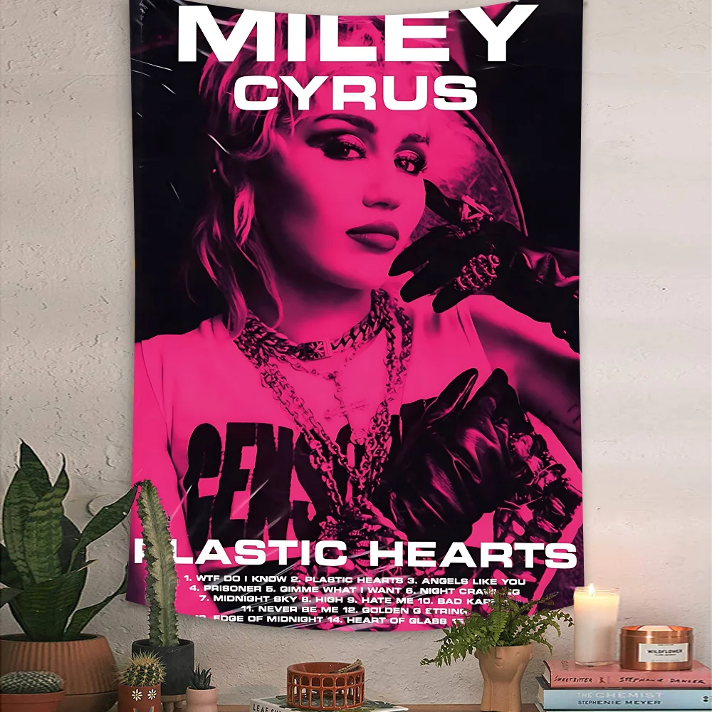 

Pop Singer Miley Cyrus Theme Background Birthday Party Decoration Baby Gifts Space Decoration Banner Children Photography Props