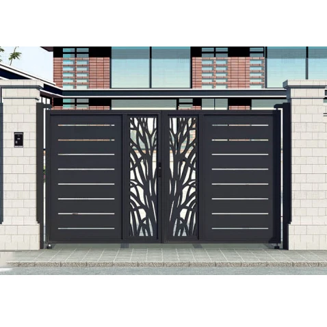 Best Seller Modern Design Waterproof Aluminum Garden Gate Automatic Sliding Opening Fence Panel