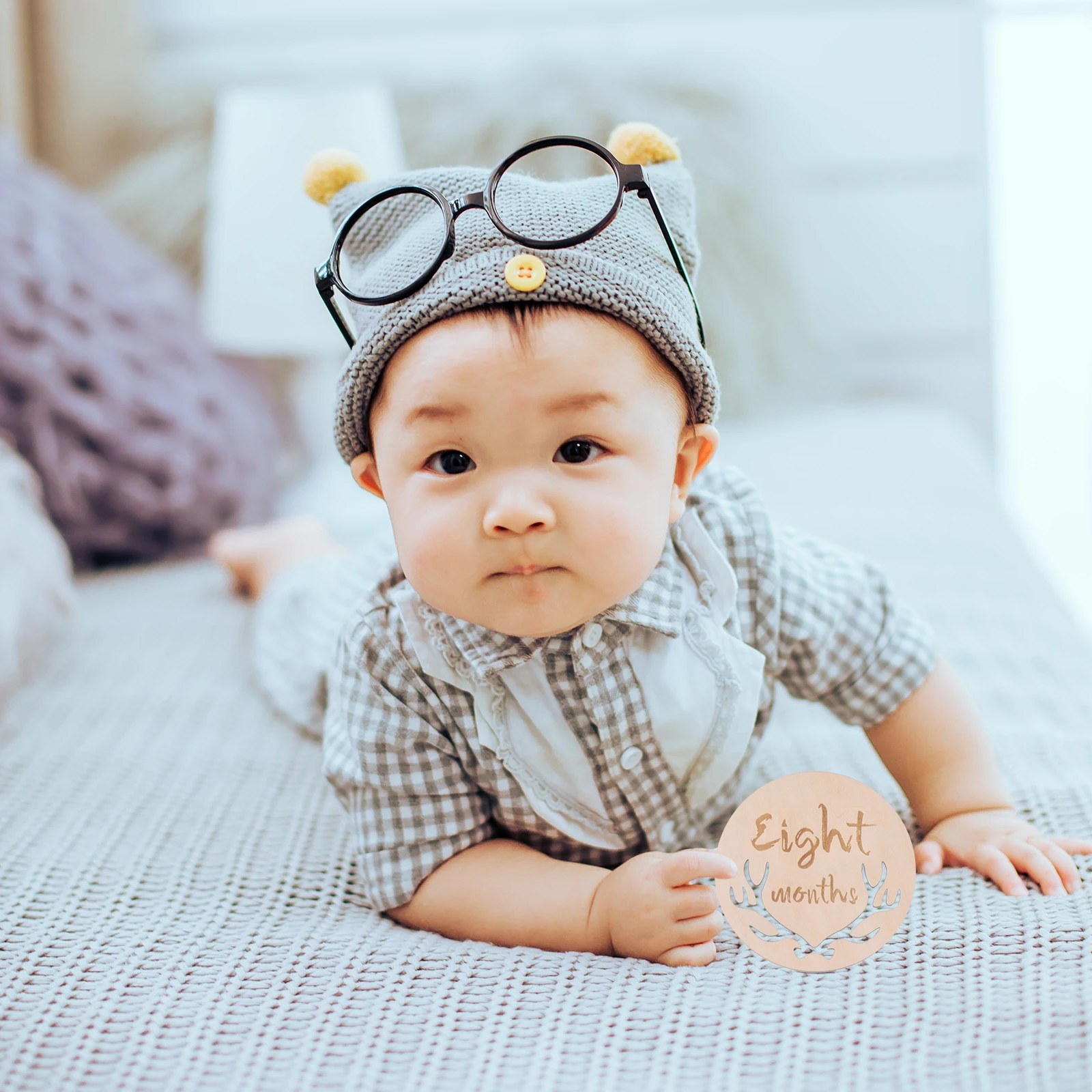 

12 Pcs Baby Month Cards Durable Photography Prop Record Birthday Milestone Cards Newborn Growth Milestone Gifts Background