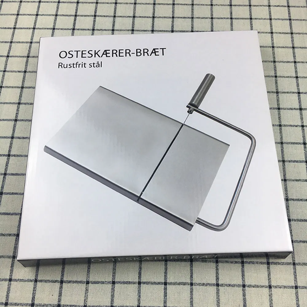 Слайсер для сыра из нержавеющей стали, слайсер для сыра, резак для колбасы и ветчины с 5 сменными режущими проволоками из нержавеющей стали 304