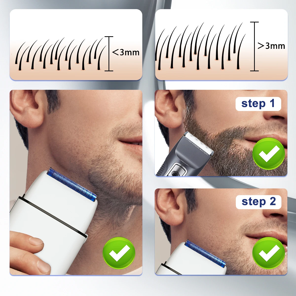 KEMEI ROSYOUS Electric Hair Clipper Combo Set with Base Charger Men's Haircut Machine Professional Barber KM1595 RSpro-106 RS620