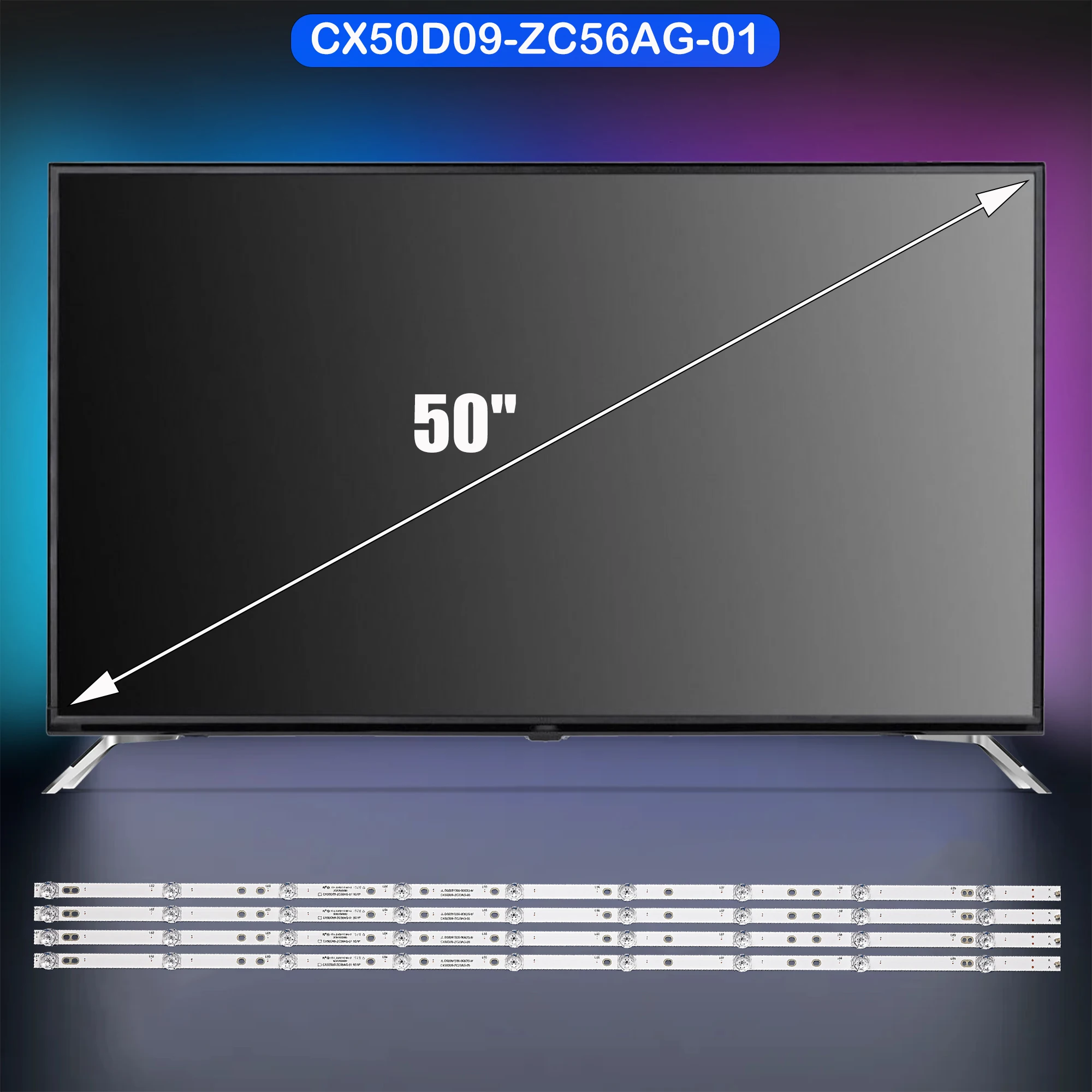 LED شريط إضاءة خلفي ل 50UST5970 ST-5050 DJTV501 DJTV50S DJ50 TV50SN05X LE50DE85SUMAX KEUH50 CX50D09-ZC56AG-01