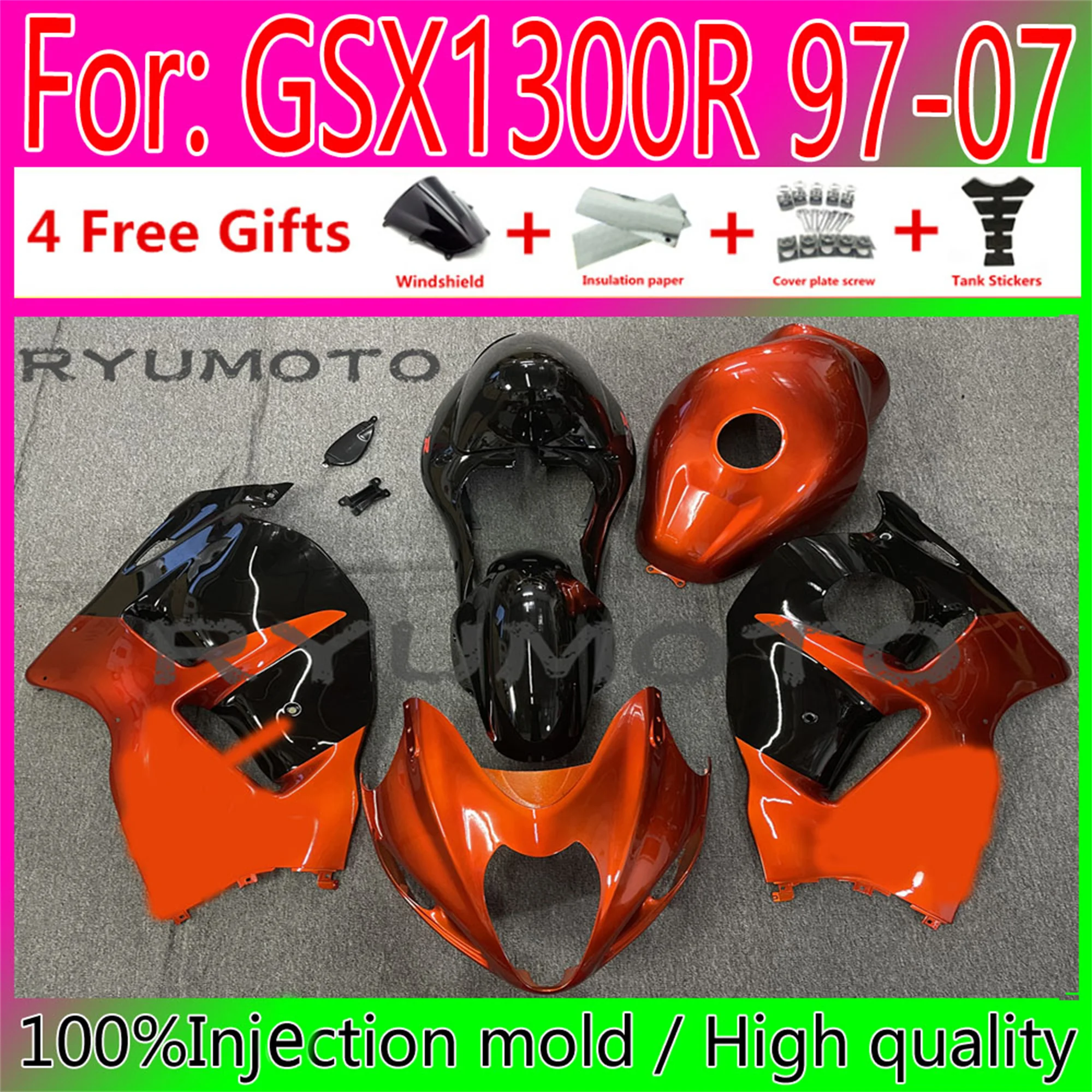 

Полный обтекатель мотоцикла HAYABUSA для Suzuki GSXR1300 03 04 05 06 07 GSX1300R 97 98 99 00 01 02, обтекатели кузова