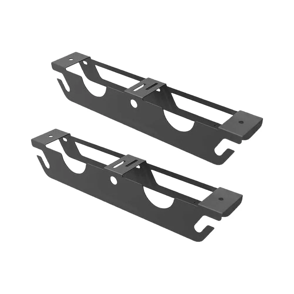 Black Wall Mount Tool Organizer for Angle Grinders - Cold Rolled Steel Bracket 40x6.5x6.8cm with Multi Slot Design