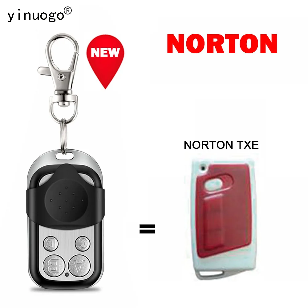 NORTON TXE Garage Gate Remote Control 433.92MHz Fixed Code Clone NORTON Remote Control Door Command Opener Transmitter Key