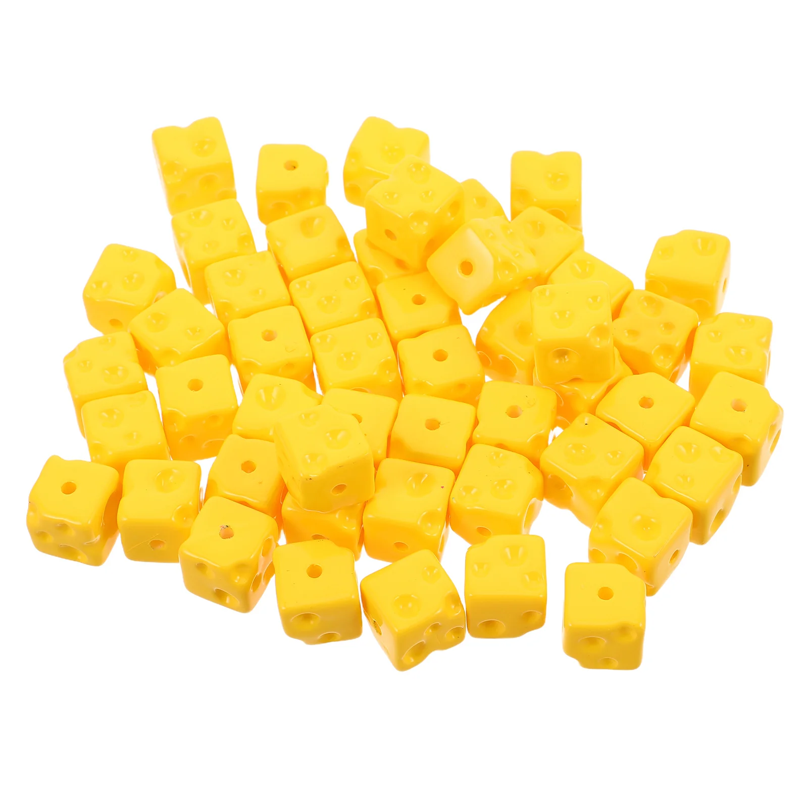 

50Pcs Mini Cheese Beads Lightweight Baked Finish Charms for Bracelet Necklace Making DIY Craft Projects Simulated Dessert