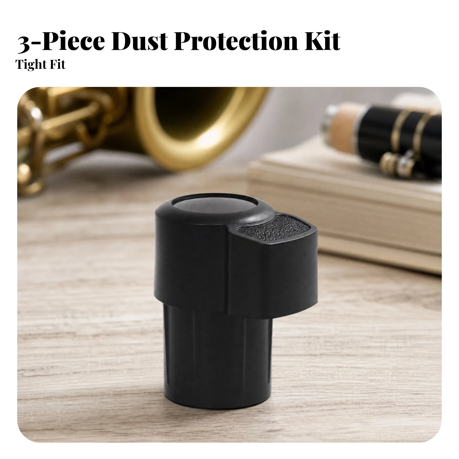 3 Pieces Alto Saxophone End Plug Portable Alto Sax End Plug Accessory Easy to Use Small for Saxophonists, Transport, Storage