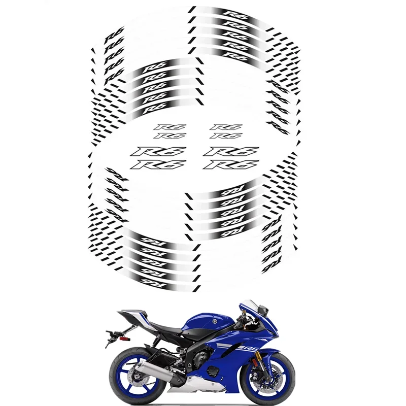 FOR YAMAHA YZF R6 Motorcycle Parts Contour Wheel Decoration Decal Sticker - A Accessories Accessories