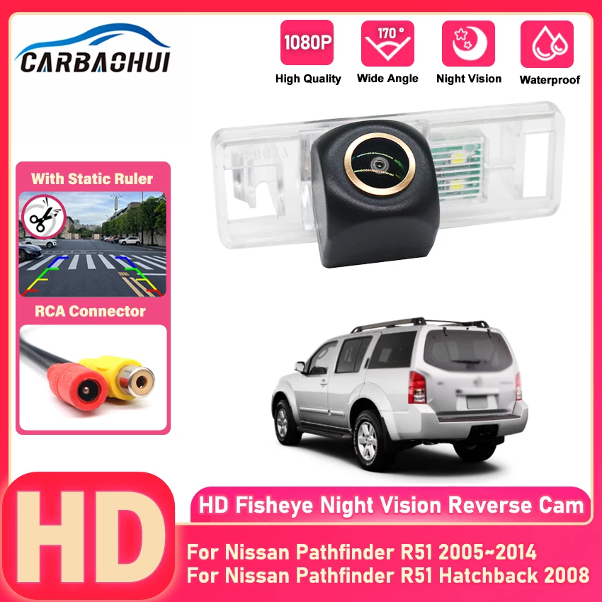 HD Night Vision Rear View camera For Nissan Pathfinder R51 2005~2014 Pathfinder R51 Hatchback 2008 CCD license plate Camera