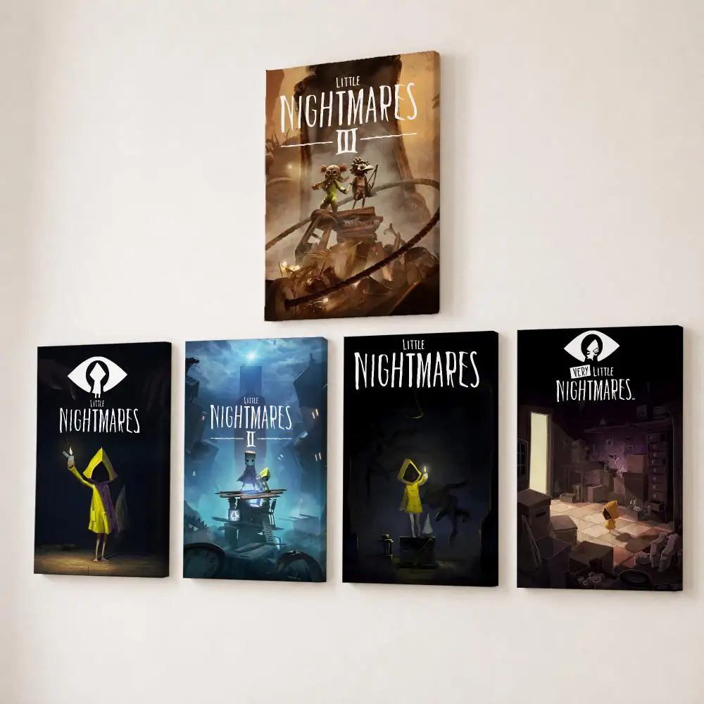 Game L-Little Nightmares Anime Painting Calligraphy HD Canvas Wall Art With Inner Frame Gallery Wrapped Ready To Hang Home Decor