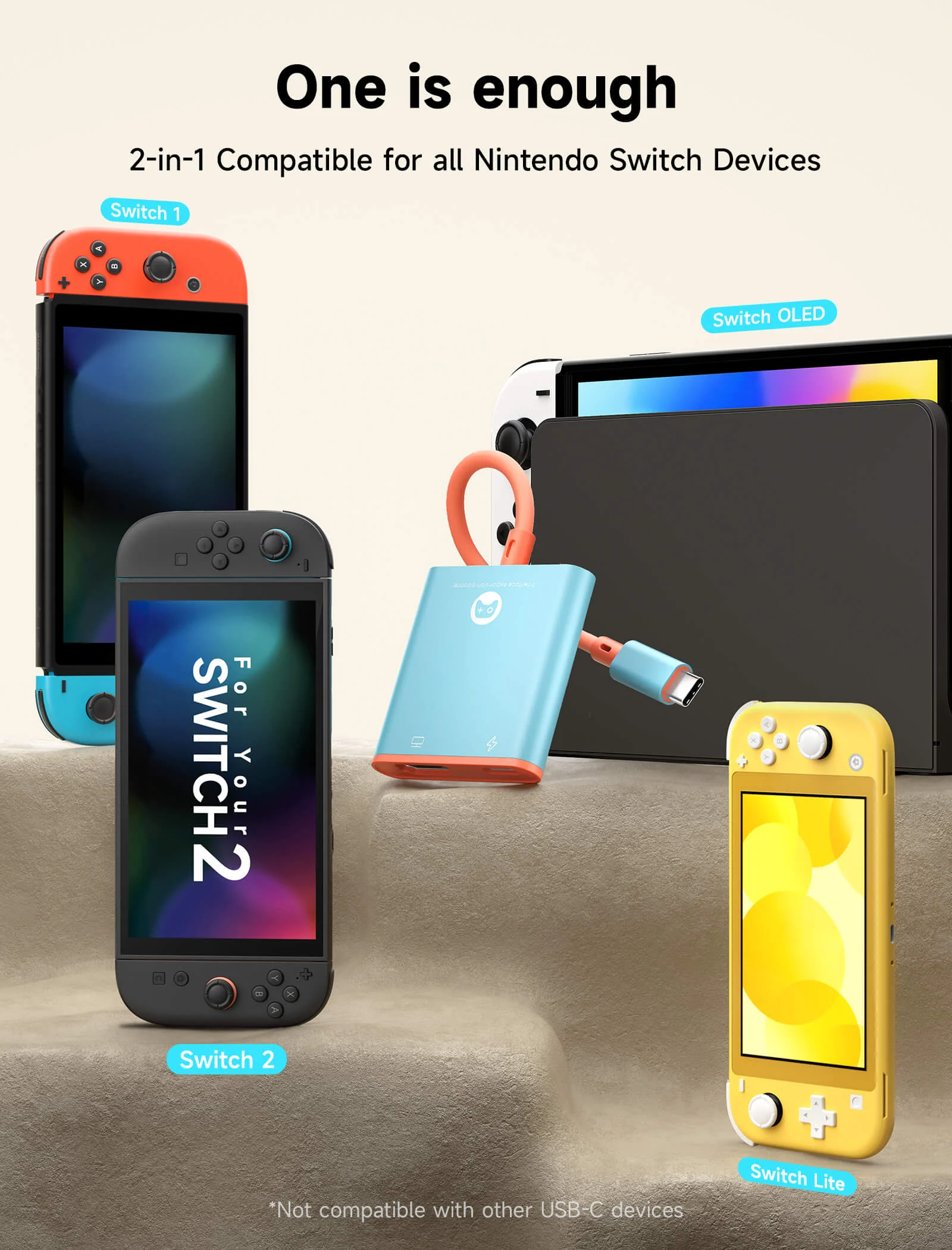 Adapter dokujący 2 w 1 do Switch 2