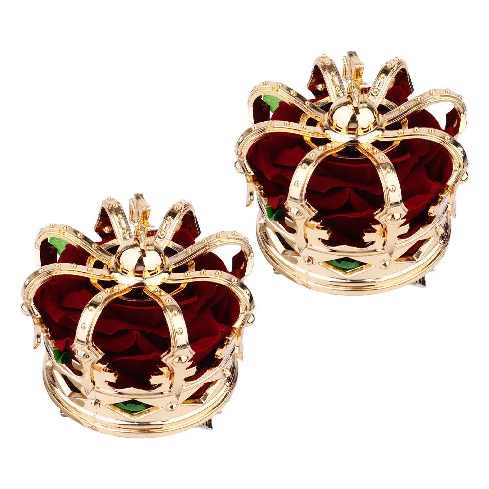 

2pcs Hairpins Durable Crown Clip Party Halloween Headdress Birthday Festival Hair Accessories Crown Hair Pin