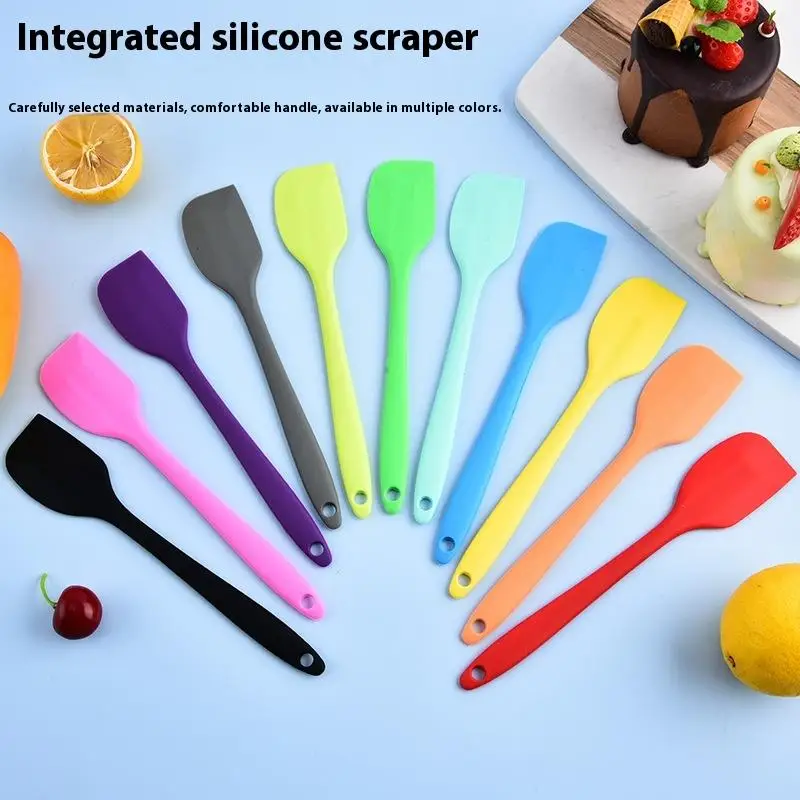 1Pc Wärme Beständig Silikon Löffel Küche Spatel Braten Pan Schaufel Mischen Schaber Backformen Utensil Griff Schaber Kochgeschirr Werkzeug