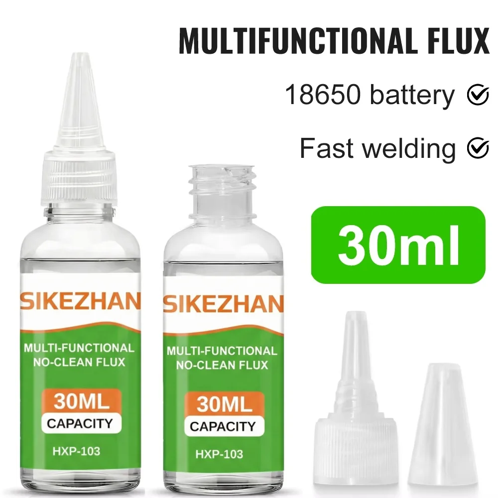 No Clean Liquid Soldering Flux Welding Fluid for Stainless Steel Copper Iron Strong Adhesion PCB 18650 Battery Repair Supplies