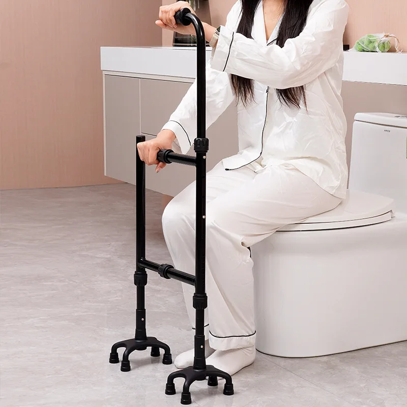 Stair Climbing Assist Cane for Seniors,Height Adjustable Stair Cane,Sturdy Eight-Legged Support 330 LBS, Durable Elderly Walkers