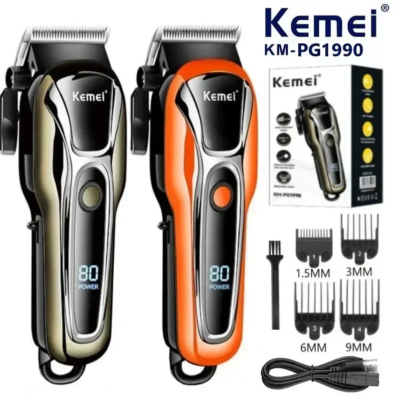

Hair Clipper KM-PG1990A Hair Trimmer for Men Electric Shaver Professional Men's Hair Cutting Machine Wireless Barber Trimmer