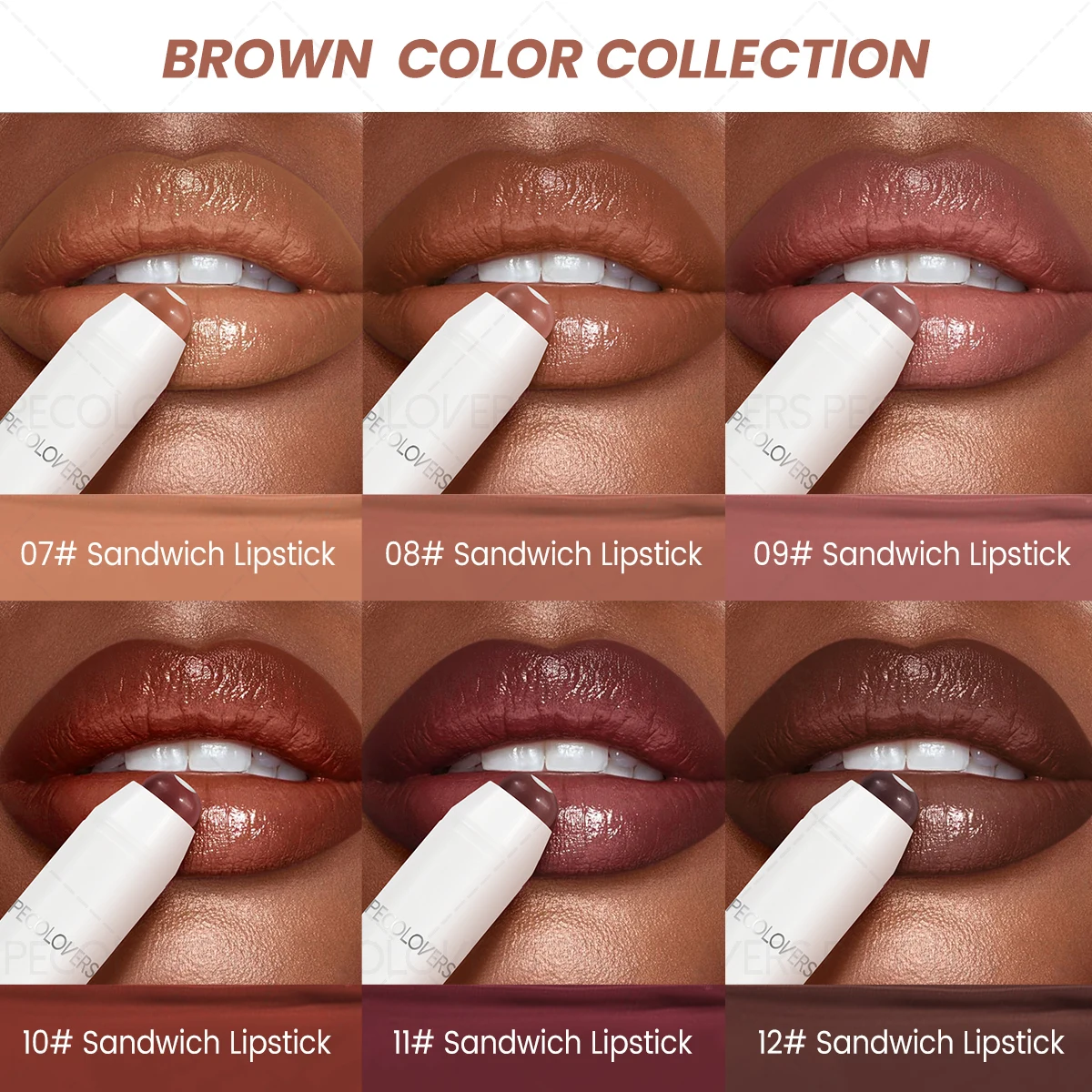 Lipstick - Long-Lasting Lip Tint, Ideal For Everyday Wear, Brown And Red, Lip Cosmetic