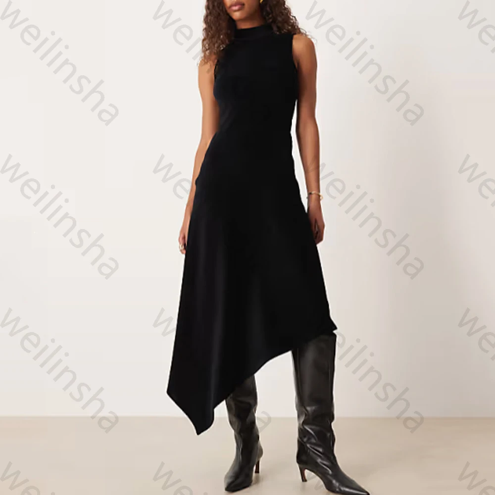 

Элегантные вечерние платья без рукавов с круглым вырезом, сексуальное длинное платье знаменитостей, изысканные платья высокого качества для выпускного вечера для женщин по индивидуальному заказу