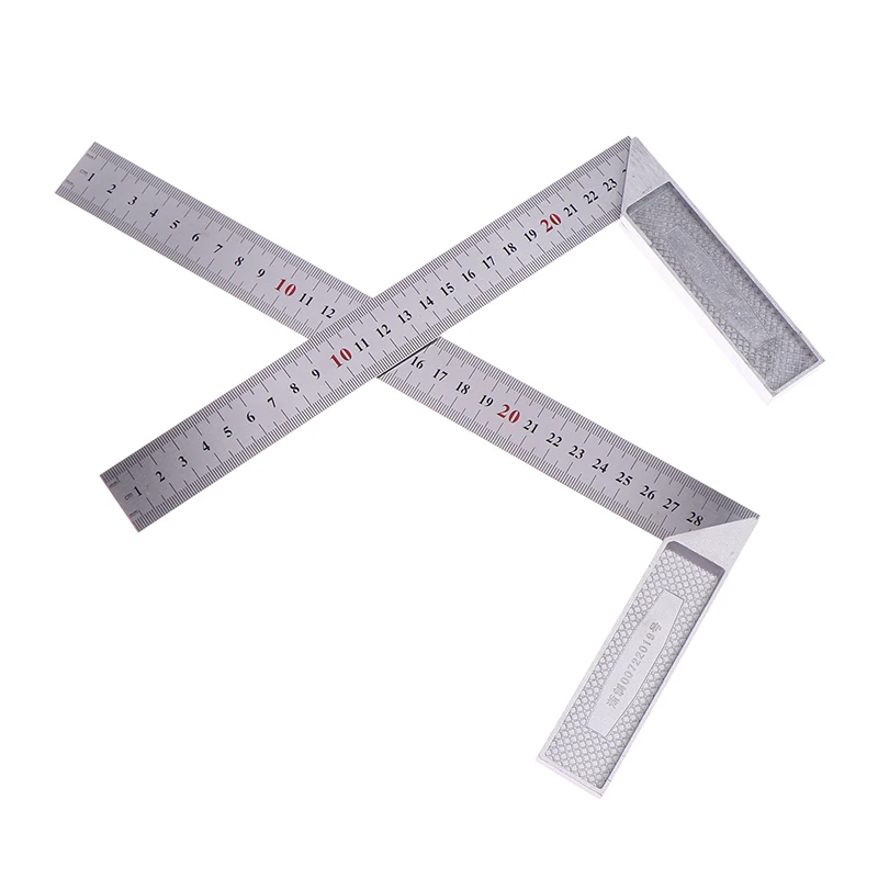 250mm/300mm Thick Stainless Steel Square Right Ruler Angle 90 Turning Ruler Woodworking Measuring Tool Gauge Angle Square Ruler