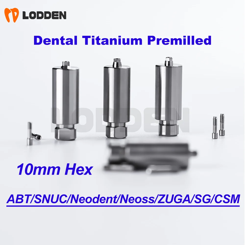 

Dentin Dental Titanium Premilled Abutment 10mm Hex Implant Custom Blank Korean Department ABT/SNUC/Neodent/Neoss/ZUGA/SG/CSM