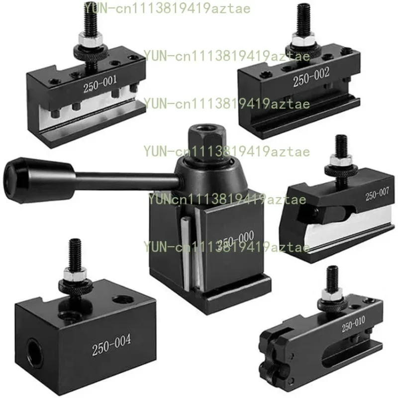 6Pcs/Set 250-000 High Precision  Quick Change Post Holder Kit Holder Mini Lathe Tool Post Lathe Tool Holder