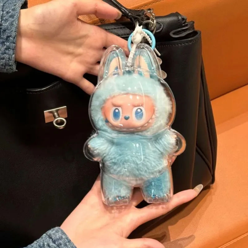 Hot Protective Acrylic Case For Labubu V3  Big Into Energy Transparent Portable Organizer  Storage Case Display Bag Dustproof