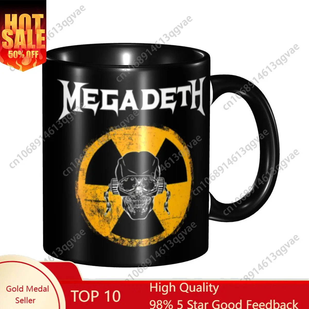 

Skull Megadeths Heavy Metal Band Coffee Mugs DIY Customized Ceramic Mug Cup Creative Present