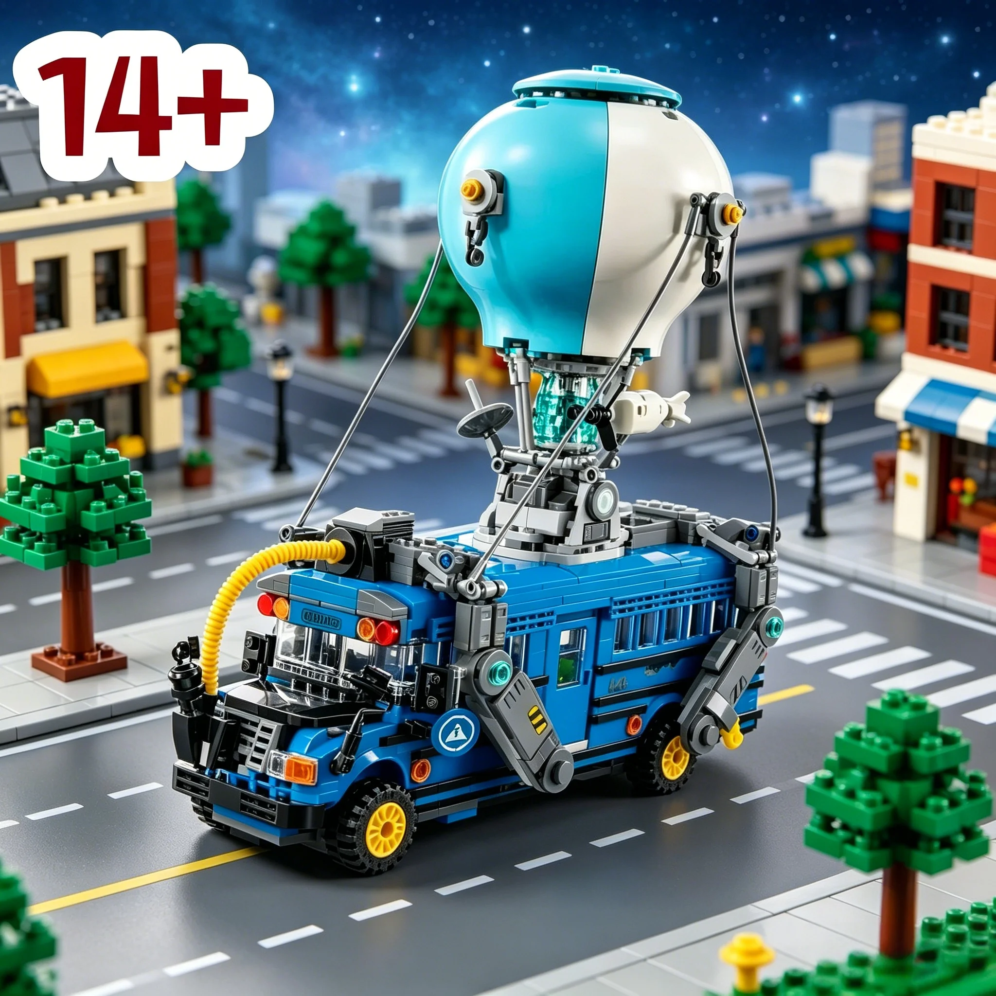 

2026 New Best Seller Driving Battle Bus Building Blocks Set Suitable for Christmas Gifts Pellet Birthday