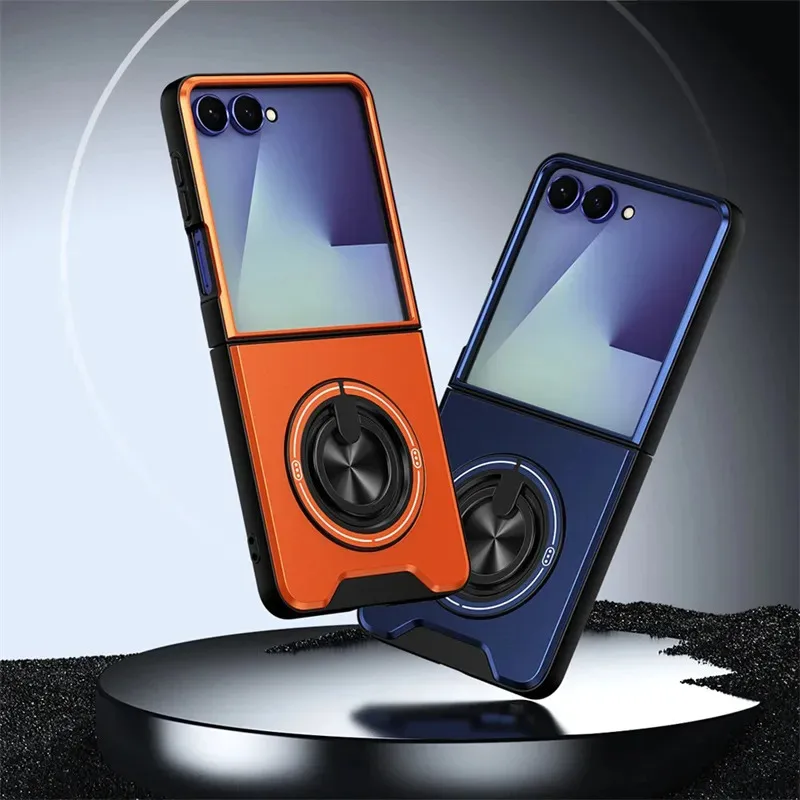 Skinlee Case For Samsung Galaxy Z Flip 5 6 Shunjia push-window belt bracket soft shell For Samsung Galaxy Z Flip 7 FE 8 Cover