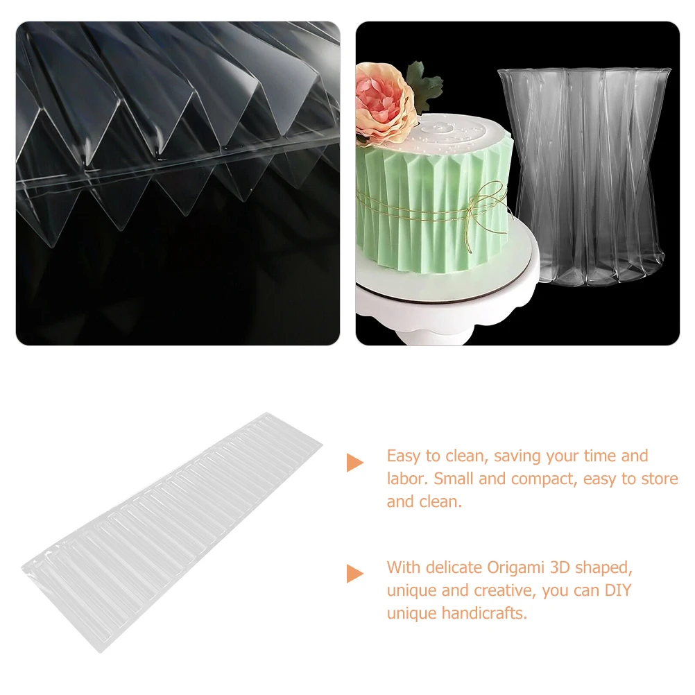 

Cake Transparent Fondant Collar Mold Baking Tool 3D Cake Collars Mold Decor Mousse Chocolate Wrapper