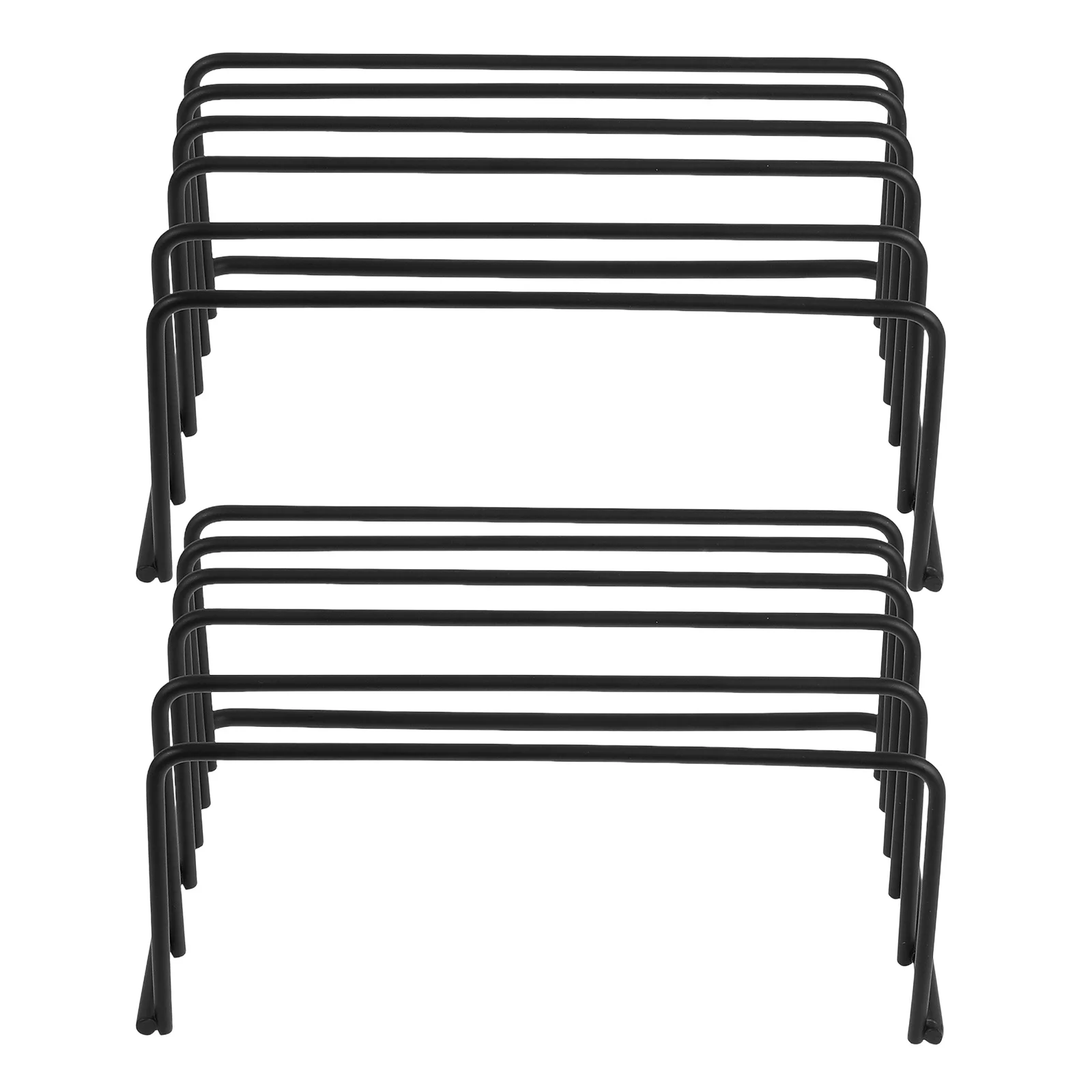 

2Pcs Kitchen Countertop Organizer Metal Rack for Pot Lids Cutting Boards Baking Sheets Efficient Storage Solution