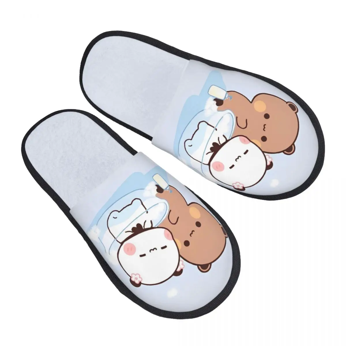 

Милые плюшевые тапочки Bubu и Dudu, домашние мягкие домашние меховые тапочки, нескользящие шлепанцы