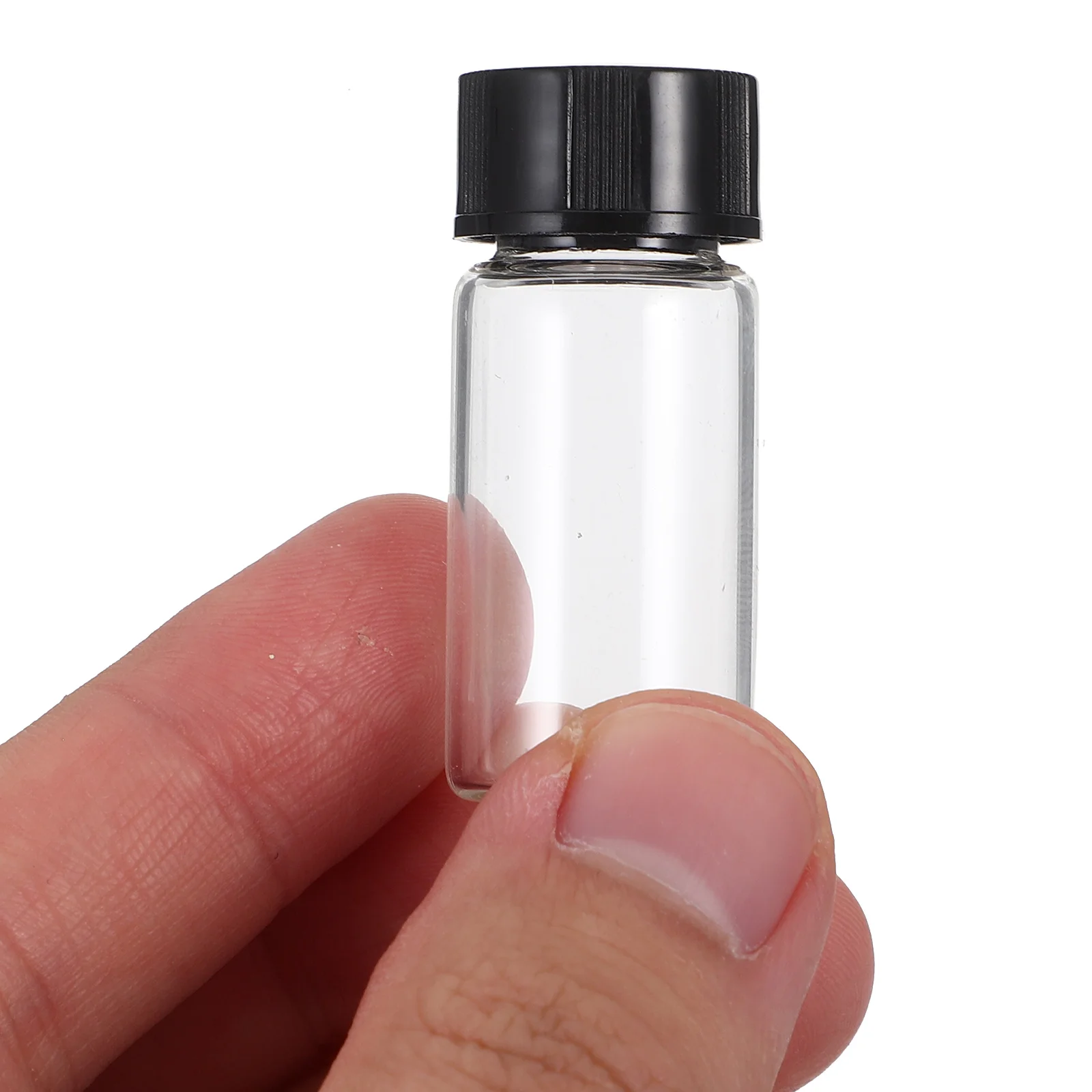 

100Pcs Transparent Vial Bottle Thick Clear Flat Bottom High Pressure Resistant Sealed Storage for Essential Oils Samples