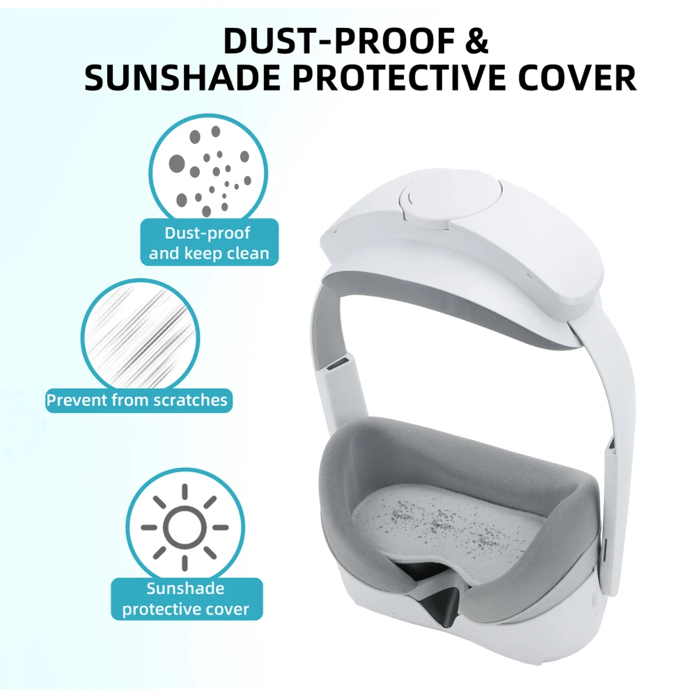 Shock-resistant Vr Glasses Len Protective Cover Dust-proof Pad Lens Caps Compatible For P ico 4 Accessories