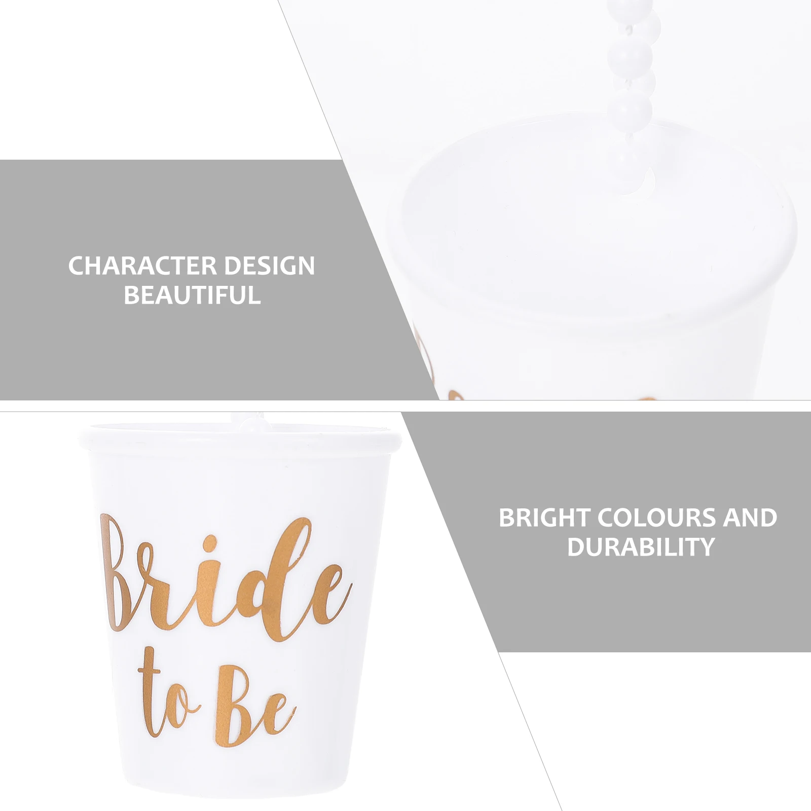 

1pc Plastic Wine Glass Chain Cup for Party Decorative Drinking Cups Bachelorette Supplies Bright Color Non Fading Smooth Surface