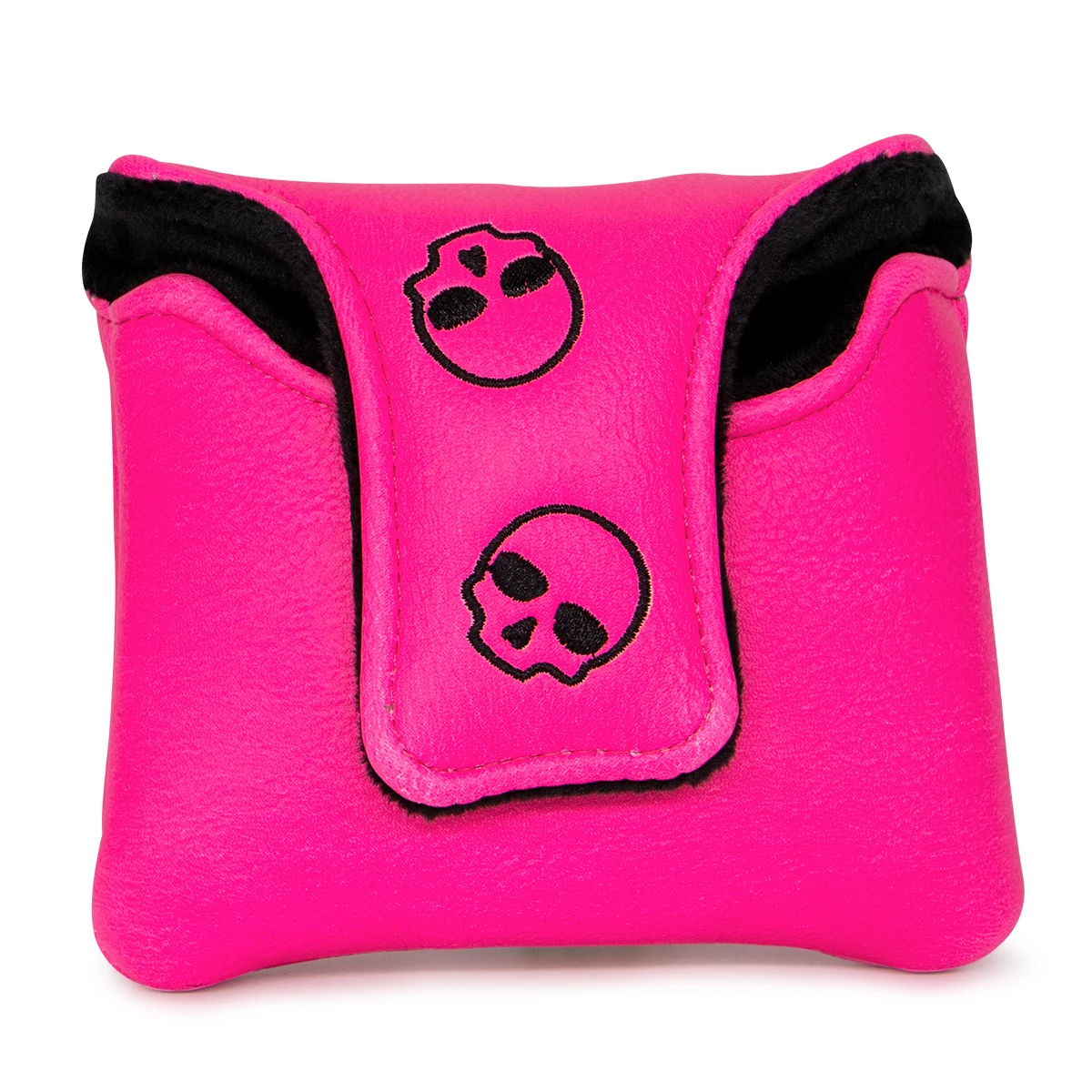 Golf Headcover Cool Pink Sku-ll Head Cover for Mallet Putter Golf Mallet Putter Covers with Magnetic Magnet Closure Elegant