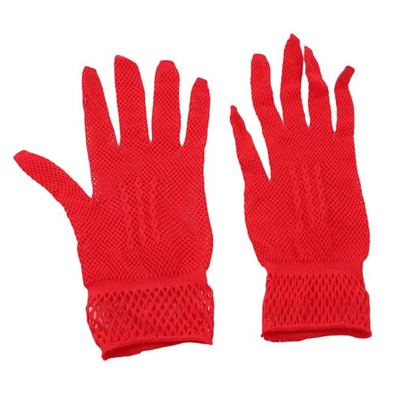 Women Summer Uv-Proof Driving Gloves Mesh Fishnet Gloves Mesh Solid Thin Summer Women Gloves Mitten Bridal/ Dance Dress Gloves