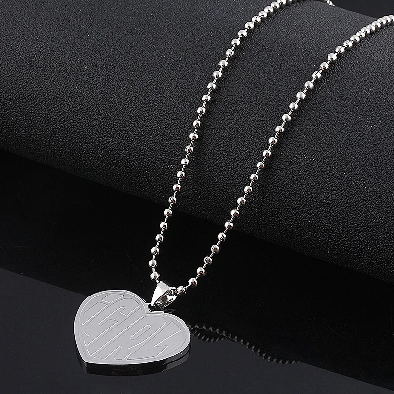 Fashion Couple Necklace Simple Stainless Steel IGIRL Eternal Love Heart Necklaces for Women Men Jewelry Gifts Accessories