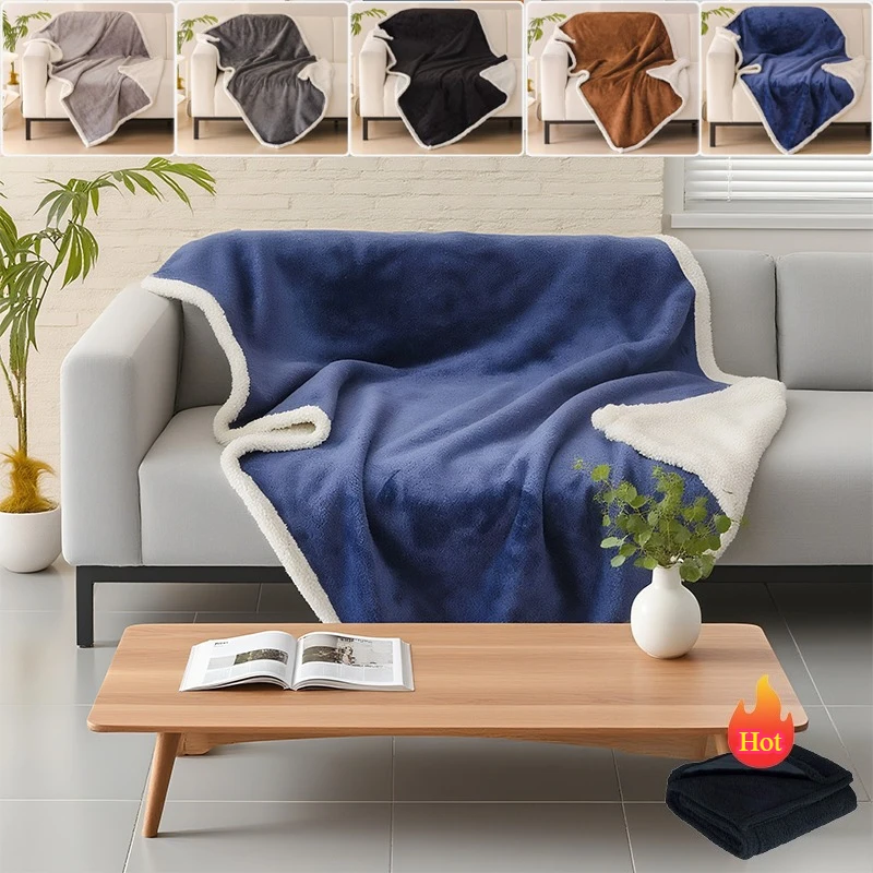 

Winter Warm Cosy Romantic Blanket Thickened Large Size Sofa Bed Camping Trip Office Napping Blanket Waterproof Pet Blanketодеяло