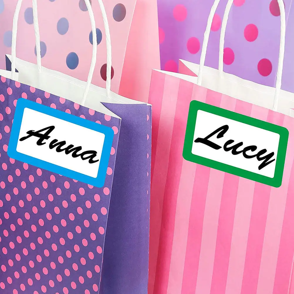 

200 шт. пустых именных бирок-наклеек, многоразовые клейкие этикетки для классов, дома, офисов, школьных принадлежностей, именные наклейки для детей