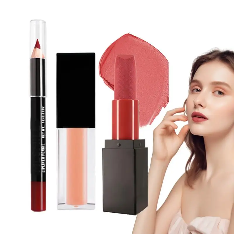 Rossetto opaco Idratante a lunga durata Antiaderente Lucidalabbra da donna Balsamo labbra idratante per feste Viaggi d'affari Incontri DailyLife