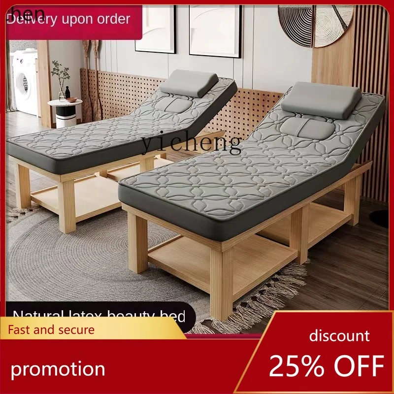 

YFY Facial Bed Massage Couch Moxibustion Physiotherapy Bed Tattoo Embroidery with Holes Massage Bed