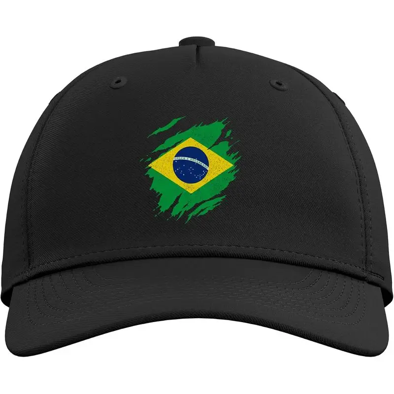 Brasil Brazil Brazilian Flag Brasilian Pride Vintage Brasil Adjustable Baseball Hat