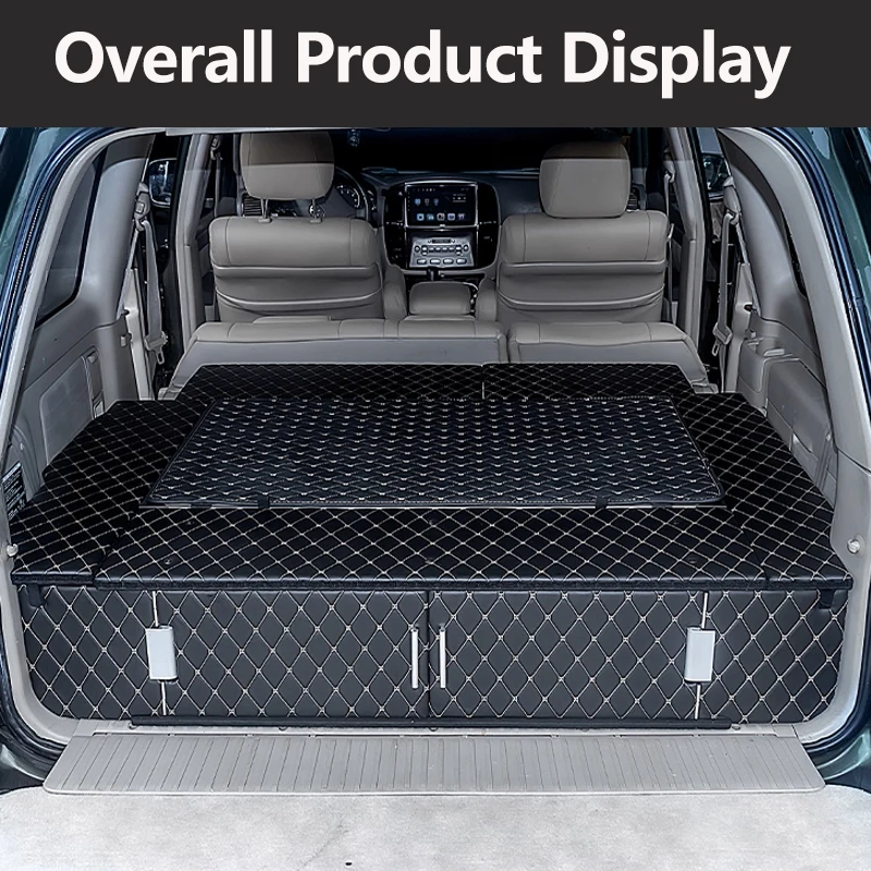 RV Travel Car Interior Folding Double Bed Modification Accessories Lancouluze LC100 Trunk Leveling Faux Leather Lightweight