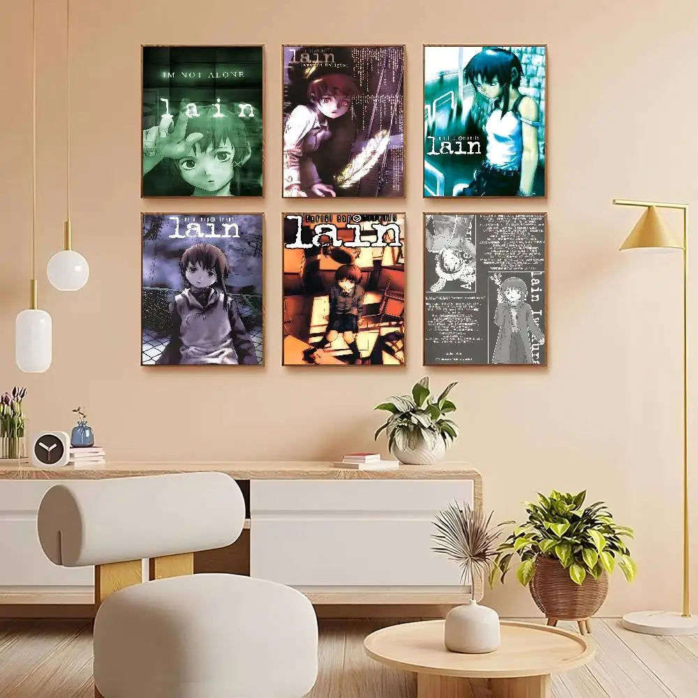 Hot Serial Experiments Lain Anime Gift Frameless Poster Personalized Gift For Lovers Customizable Decorative Home Decor