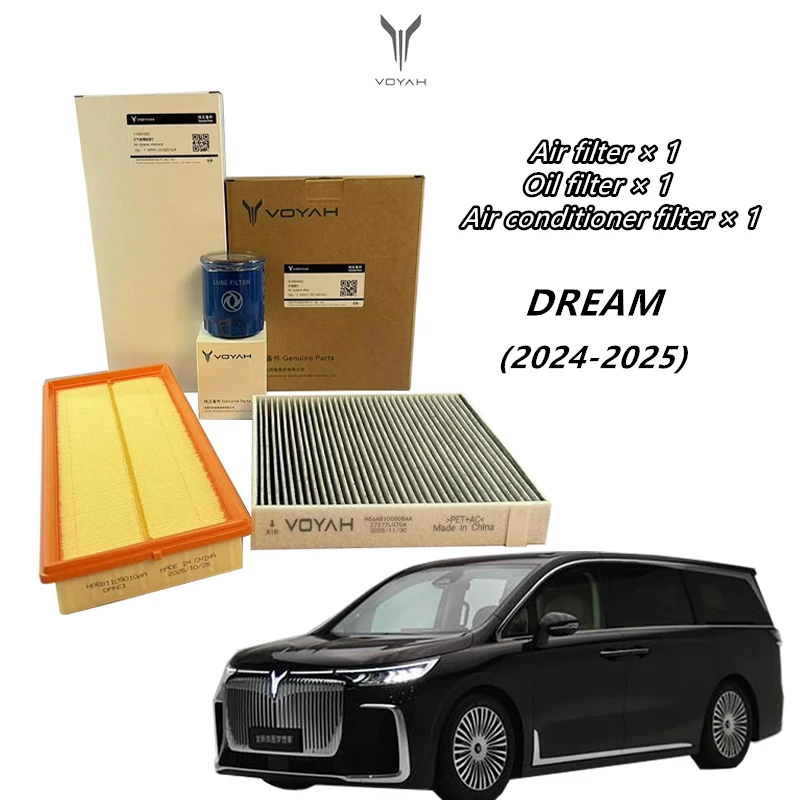

Filter Set for VOYAH Dreamer,2024-2025 year 1.5T hybrid version,Air/Air Conditioner/Oil Filter,3 PCS,Autoparts