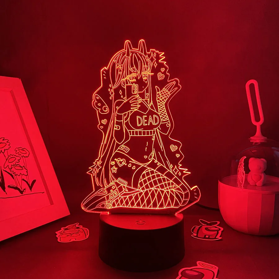 Anime Zero Two Figure 3D LED Neon Nightlights Birthday Gift for Friends Otaku Bedroom Table Decor Manga Sexy Girl 02 Lava Lamp